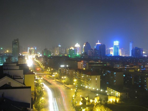 "Xining at night"; September 28, 2008, 22:53; eastern Qinghai Province, northwestern China