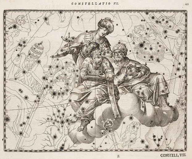 J. Schiller et al., Coelum Stellatum Christianum, Constell. VIII, p. 43; Johann Matthias Kager, illustrator