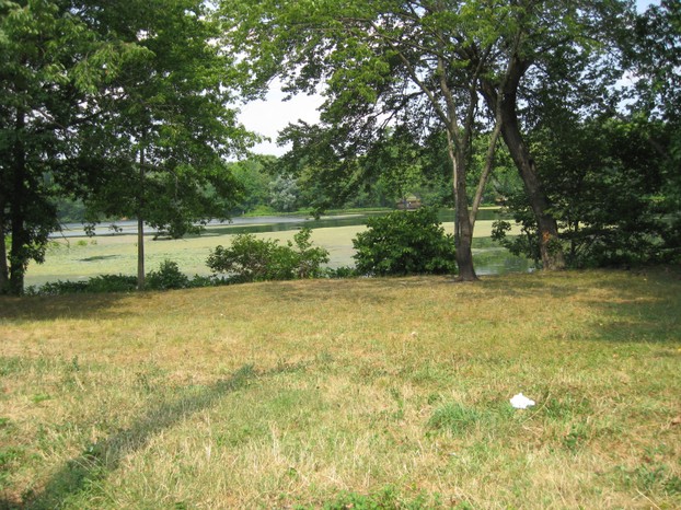 northward view of Wolfe's Pond, Wolfe's Pond Park, Staten Island, southwest New York City; Sunday, July 20, 2008, 13:47
