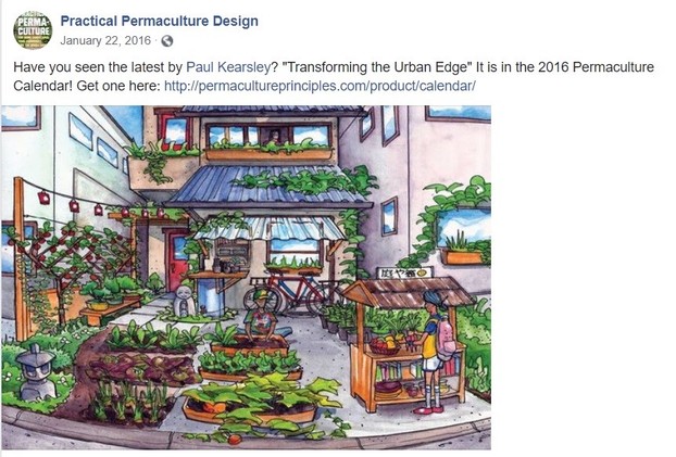 "Transforming the Urban Edge," by Paul Kearsley for November; 2016 Permaculture Calendar by Permaculture Principles Pty