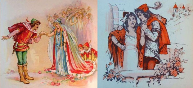 Snow White and Rose Red are ready for marriage by Frances Brundage