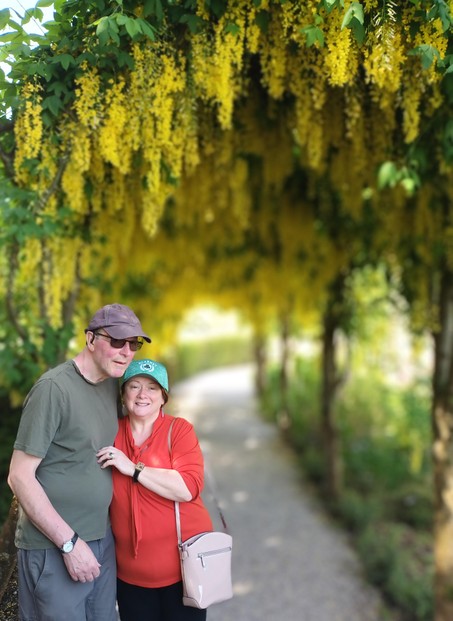 My beloved and me by the Laburnum walk