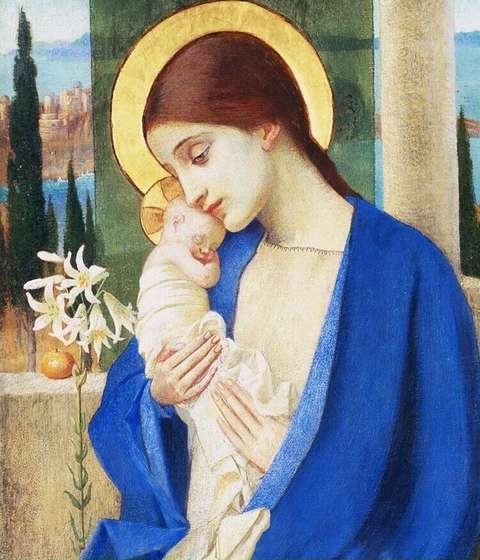mother-and-child-painting-by-marianne-stokes-decorative-style