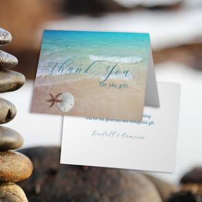 Starfish and Sand Dollar Thank You Cards