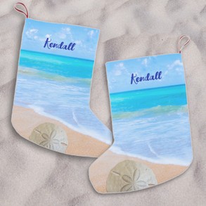 Tropical Ocean Sea Stars Stocking - double sided