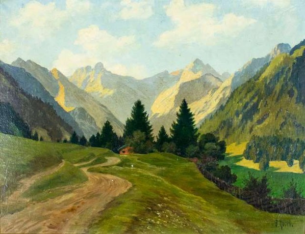 Oil painting by Otto Kubel