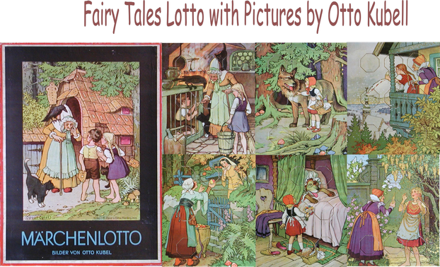 Lotto with pictures from fairy tales by Otto Kubel