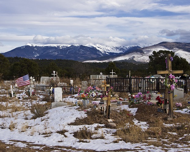 Cementerio del Pueblo de Truchas, beside High Road to Taos, southeast Rio Arriba County, north central New Mexico