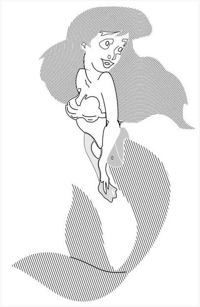 Little Mermaid - coloring page for kids