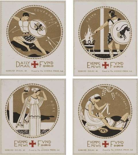 A series of stamps "Greek Heroes", designed by Edmund Dulac
