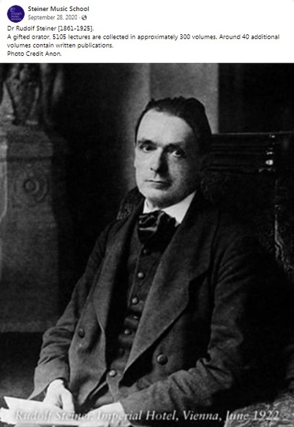 Rudolf Steiner at Imperial Hotel, Vienna, Austria, by unknown photographer June 1922, one and one-half years before bee talks.