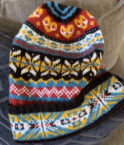 Fair Isle colorwork Kep (hat)