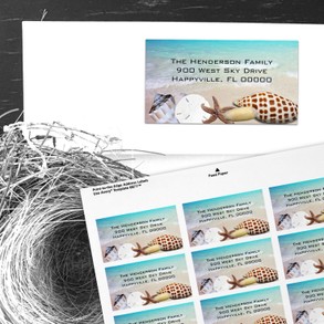 Seashells return address labels