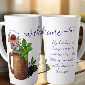 Welcome Friends Nature Latte Mug