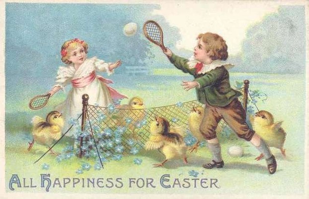 Antique Easter postcard by Ellen Clapsaddle