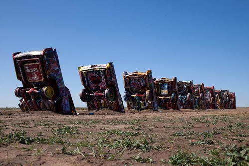 In April 1975, Charles Kuralt famously visited Cadillac Ranch, an art installation featuring numerous buried Cadillacs.