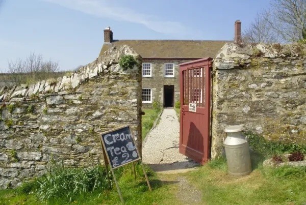 Cornish Cream Tea Print, Fowey Farmhouse Sign