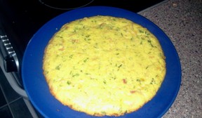 Low Carb Ham & Egg Pie Cooked