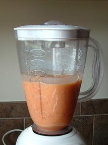 blended peaches