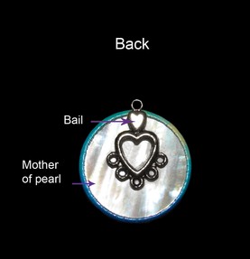 Fancy bail on the back of an image jewlery earring