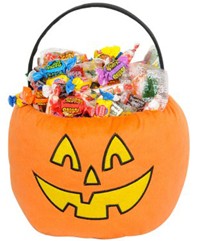 Plush Pumpkin Halloween Treat Bags