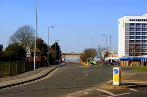 The entrance to the docks