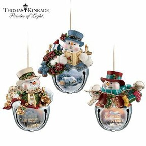 Thomas Kinkade Snowman Ornament