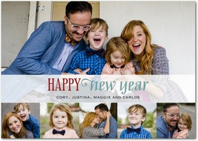 Happy New Year Card Family Photo