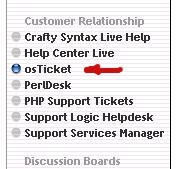 cpanel menu