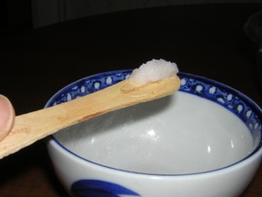 Some people add a few grains of raw, dry rice to a salt shaker (or "salt cellar"), intending that the rice will keep the salt from absorbing water from the atmosphere. Consider testing this with the apparatus in this experiment. Did the weight increase without the salt mixture becoming wet and sticky?  Salt is used as a preservative, because bacteria that spoil meat have trouble surviving or reproducing in highly salty conditions. If the wet salt mixture is left uncovered, and retains its moisture, examine the brine under a microscope after a few weeks. Are any microbes still visibly alive?  Ending with Wet Salt on a Stick image by Mike DeHaan     Ending with Wet Salt on a Stick image by Mike DeHaan