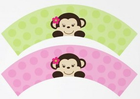 monkey cupcake wrappers