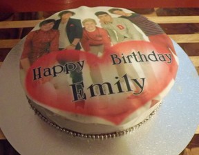 Personalized One Direction Birthday Cake