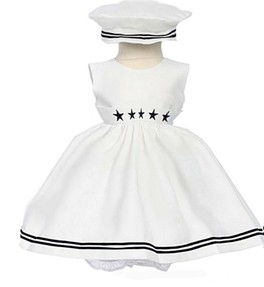 White Toddler Sailor Dress