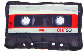 cassette tape pillow