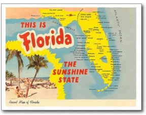 Florida postcard vintage