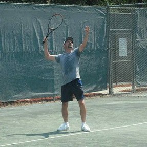 Me playing tennis