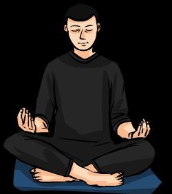 crossed leg meditation posture