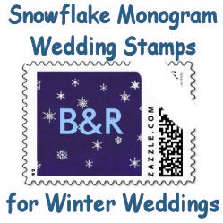 Blue Snowflake Monogram Stamp