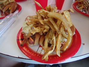 Chili Slaw Dogs and French Fries from the Varsity