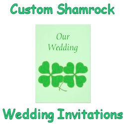 Custom Shamrock Wedding Invitations