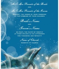 dolphin wedding invitation