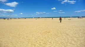 Wide beaches at Valencia