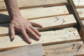 Carpenter Building a Deck