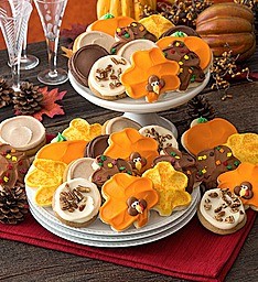 Colorful thanksgiving cookies