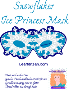 Frozen princess mask craft printable