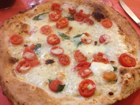 Pizza with cherry tomatoes