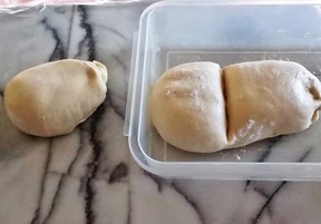 Bread dough divided