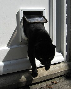 Cat Flap by Andrew Dunn, CC BY-SA 2.0 <https://creativecommons.org/licenses/by-sa/2.0>, via Wikimedia Commons