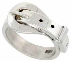 Sterling silver buckle ring