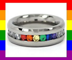 Inexpensive Gay Pride Wedding Rings (Or Engagement Rings for Gay Couples)